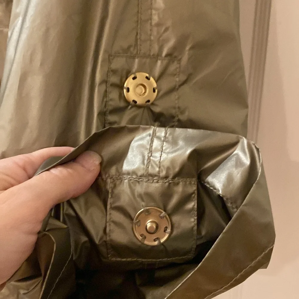 ANORAK Metallic Rain Coat. Sz. XL - Picture 5 of 15